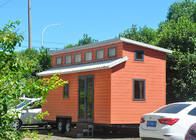 車輪および3つの寝室のマイクロ プレハブのEcoの家の軽い鋼鉄プレハブの贅沢で小さい家