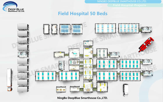 避難所の分離の移動式野戦病院の折り畳み式のモジュラー方式 カスタマイズされた色