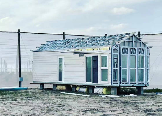 EU/USA/NZ/Australiaの標準ライト鋼鉄プレハブの切り妻の鋼鉄折り畳み式の家