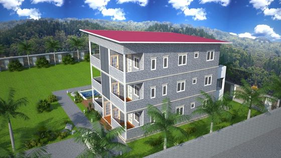 SOHO Steel Structure Prefabricated Apartment Buildings , Prefabricated Dormitory House Kits