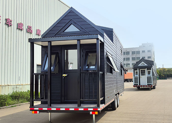 Expandable Mobile Tiny House On Wheels Prefab 2 Bedroom Cabin Ready Made Container