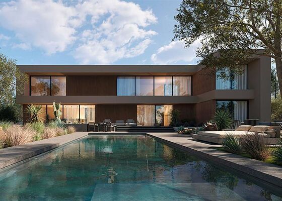 Luxury  Mobile Home Prefabricated House Villa Capsule Hotel 5 Bedroom With Outdoor Swimming Pool