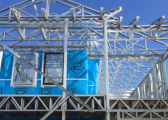 White Color Modern Economic Prefab Light Steel House DEEPBLUE Steel Framing