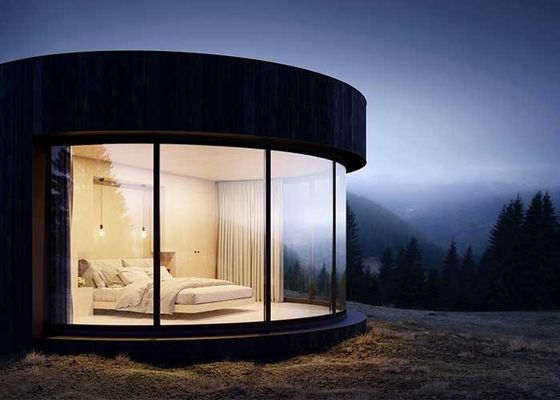 モジュラー型軽鋼 現代のプリファブ住宅 丸型プリビルド住宅 ドームホテルユニット