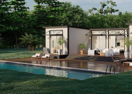 軽量鉄骨フレーム プレハブ住宅 グラニーフラット スタジオ モバイルハウス キット 3ベッドルーム 2バスルーム