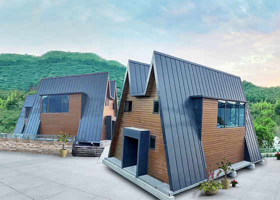 プレファブ 鋼製 モジュール型 家 木製 バンガロー 軽鋼枠 休暇のための家