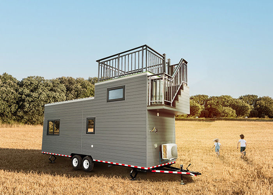Compact Modular Home Prefabricated Tiny House On Wheels For Mobile Living In USA
