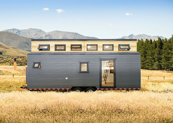 Prefabricated Modular Home Tiny Home On The Wheels With Double Glazing Alum Window