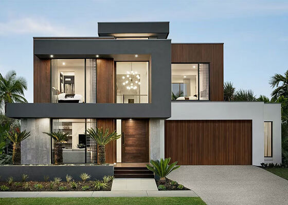 2階建ての豪華別荘 プリファブハウス パネル付きシステム 軽鋼フレームで建てる家