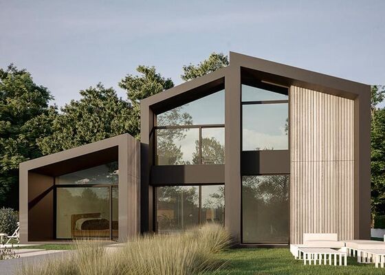 オーダーメイドプリファブハウス ビラとオフィスビル 屋外アルミ窓とドア