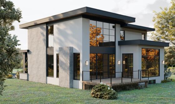 Modular Prefab House Single Family Home With Light Steel Frame Luxury Mansion