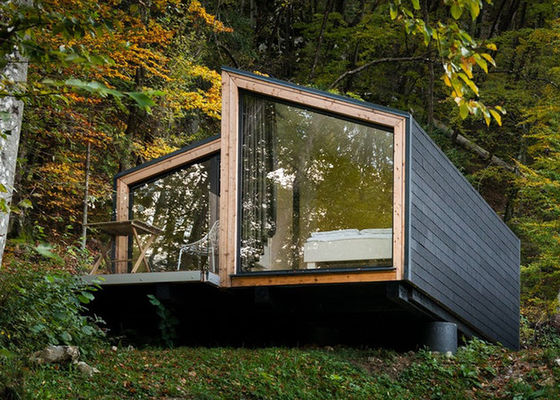 高性能のコネクテッド・モジュラー・ホーム 鉄筋プリファブ・ハウス アルミスライドドドア