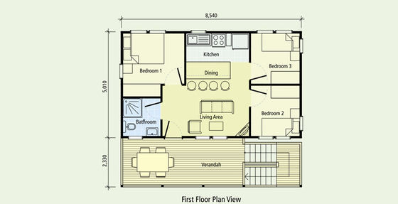 プレハブ軽量鉄骨構造ビーチバンガロー 木製風ハウス 木製の家