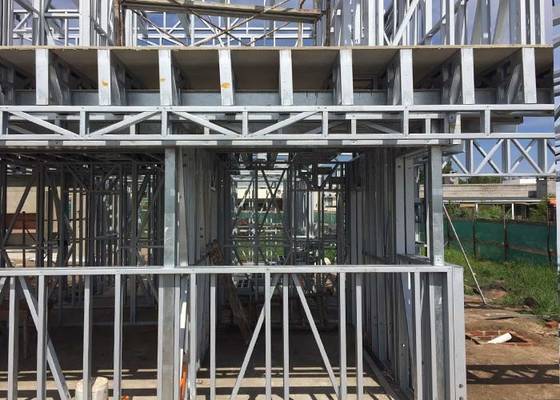 Office Light Steel Frame Houses , Prefabricated Kit Home For South Africa