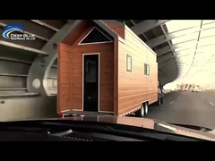AU/US/NZ Standard Prefabricated Light Steel Tiny House On Wheels With Trailer Wholesale