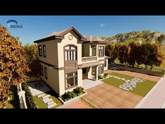 EU Prefabricated Light Steel Framing 2-Storey Villa House With Steel House