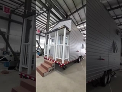 WPC板壁が付いている車輪のオーストラリアの標準的なライト鋼鉄プレハブの小さい家