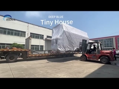 販売のための車輪が付いたモジュラープレハブ軽量鉄骨構造の家