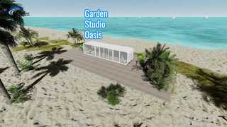 軽い鉄骨フレームが付いているプレハブの庭の Stuido Chico アップル キャビン Hawa